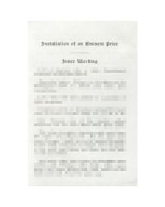 Knights of Malta Inner Working - Installation of an Eminent Prior