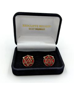 Royal Arch enamel cuff links